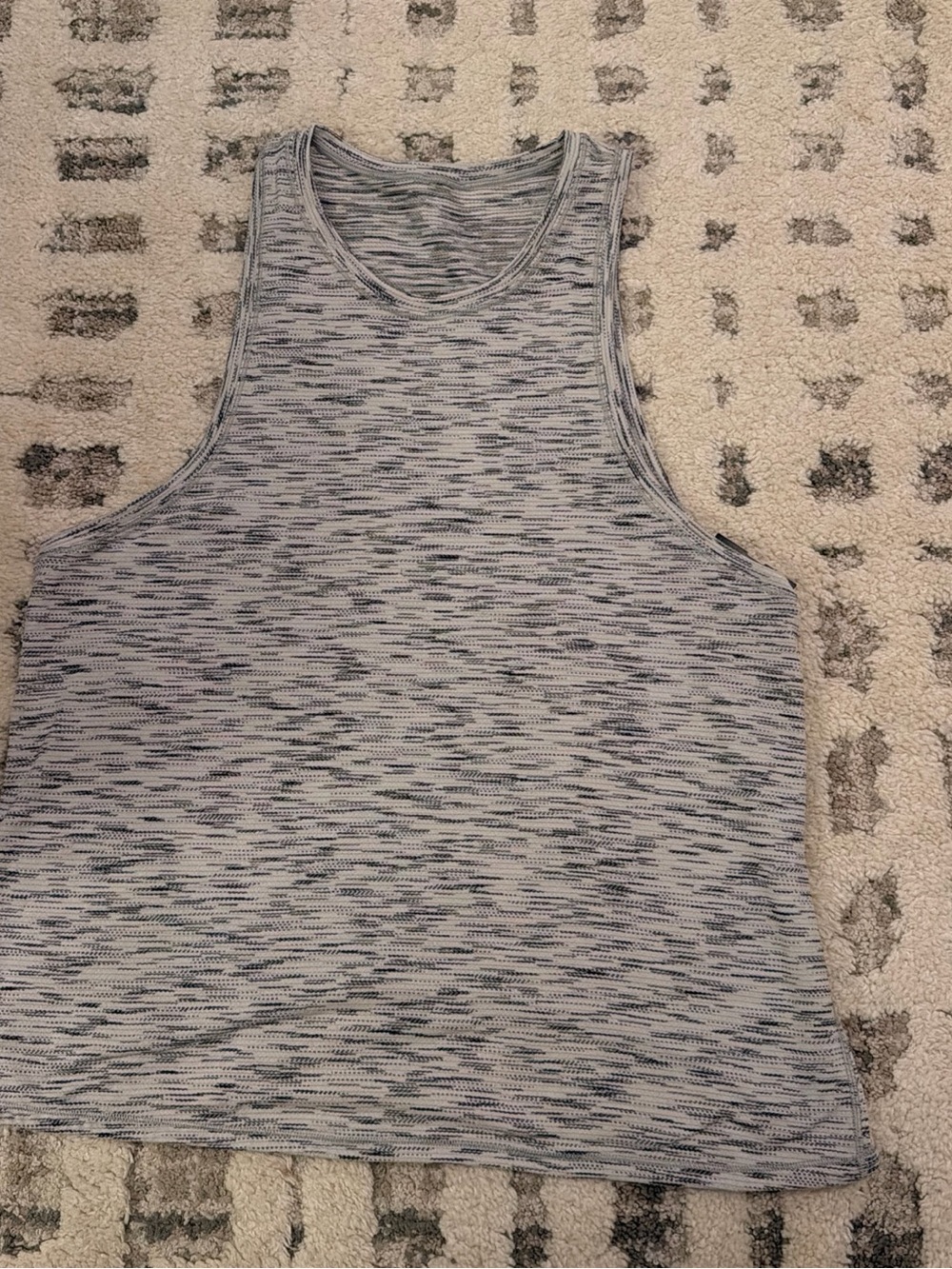 Lululemon Space Dye Muscle Tank Top Grey White Best for Size S